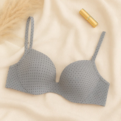 Flourish Premium Wired Padded Polka-Dot Everyday Bra – 7057