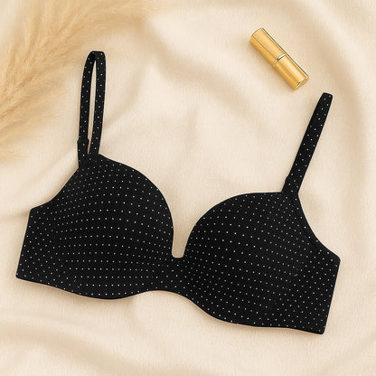 Flourish Premium Wired Padded Polka-Dot Everyday Bra – 7057