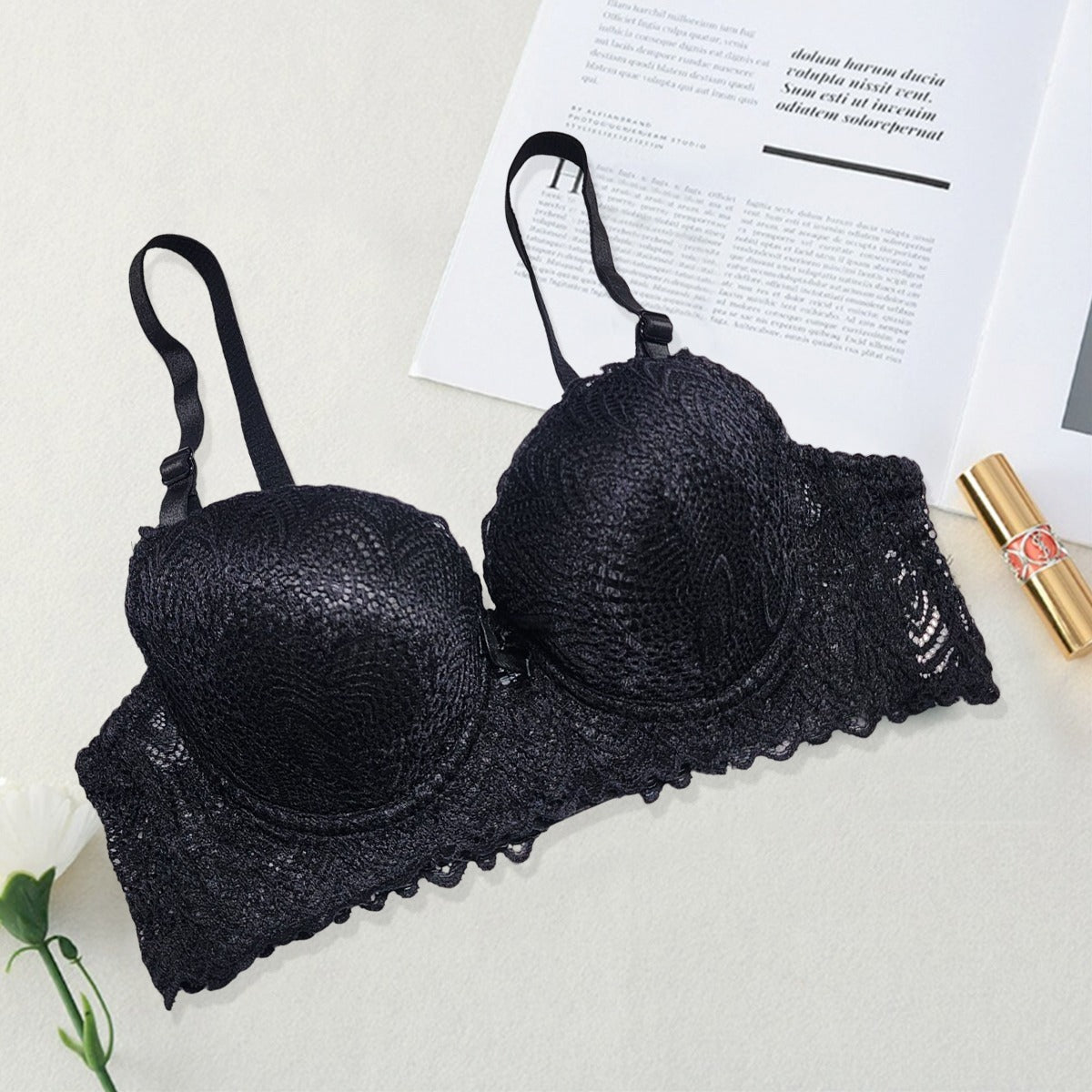 Flourish Double Padded Wired Lace Bra – Bridal & Everyday Stylish Support 8216