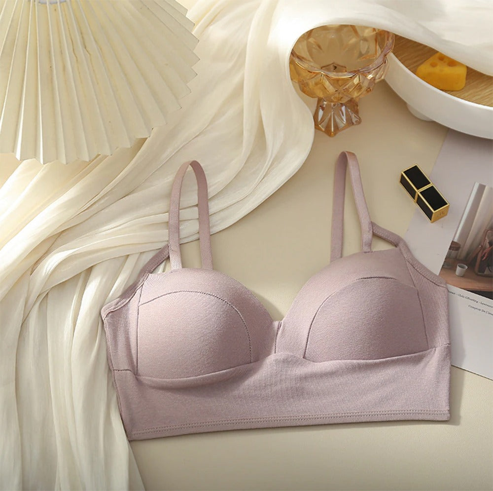 Pack Of 3 Soft Padded Double-Strap Seamless Bra – Comfortable Daily Wear Cotton Blend Bra for Girls & Women – Daisin 828