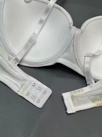 Flourish Velvet Butterfly Print Bra & Panty Set – Soft Padded, Wired, Premium Lingerie for Girls & Women