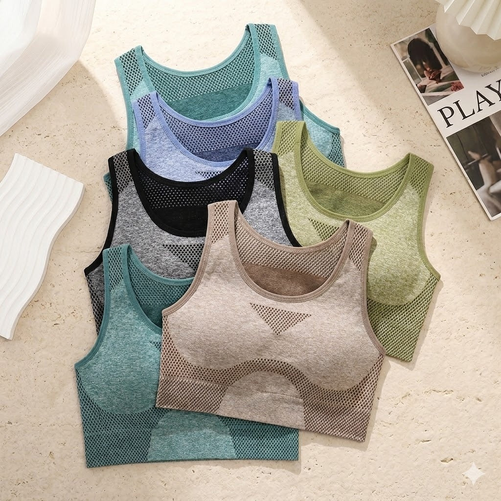 Flourish Pack of 2 Padded Soft Comfort Sports Bra – Stretchable Breathable Fabric G206