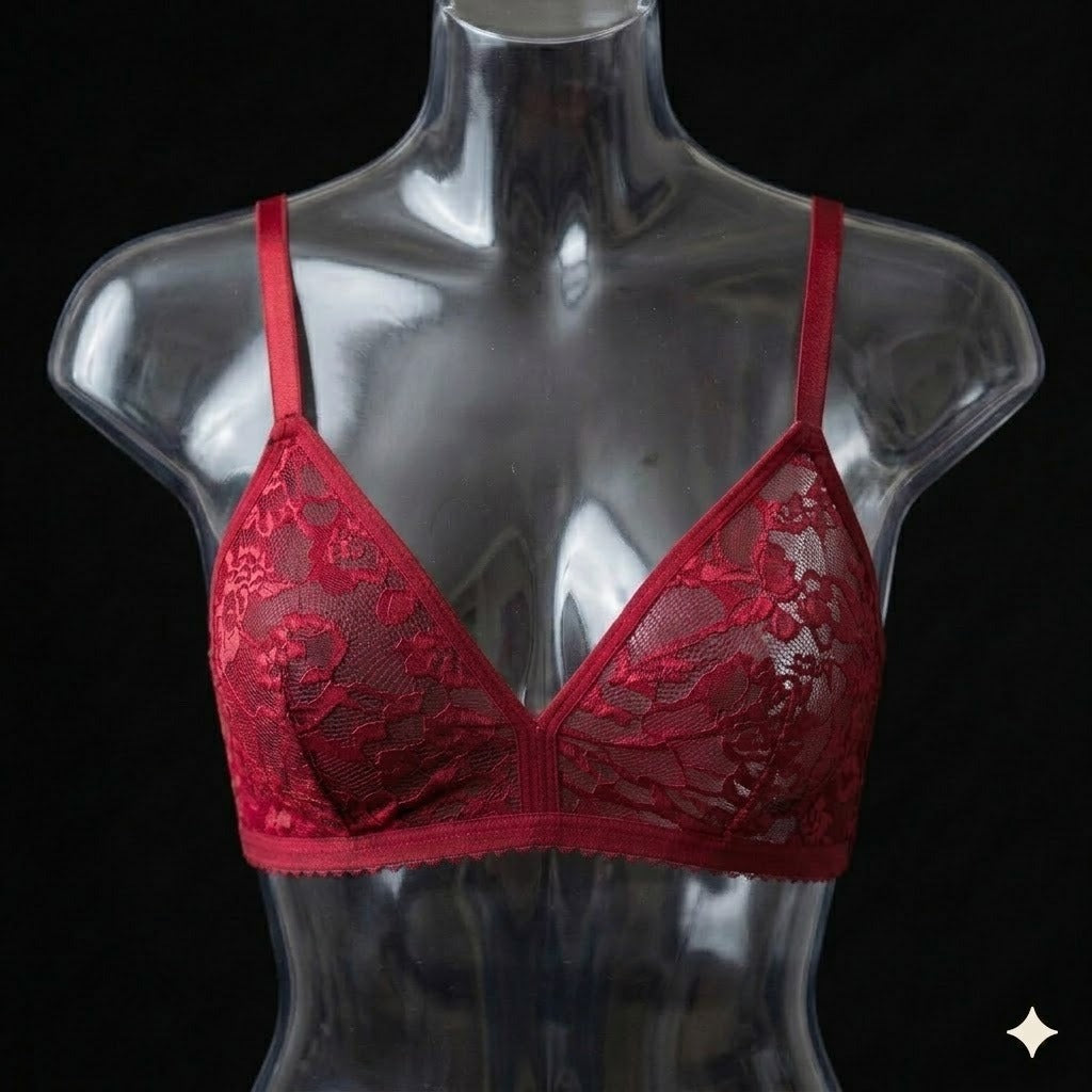 Flourish Net Lace Summer Bralette Collection – Non Padded Soft & Breathable Comfort Wear 128225