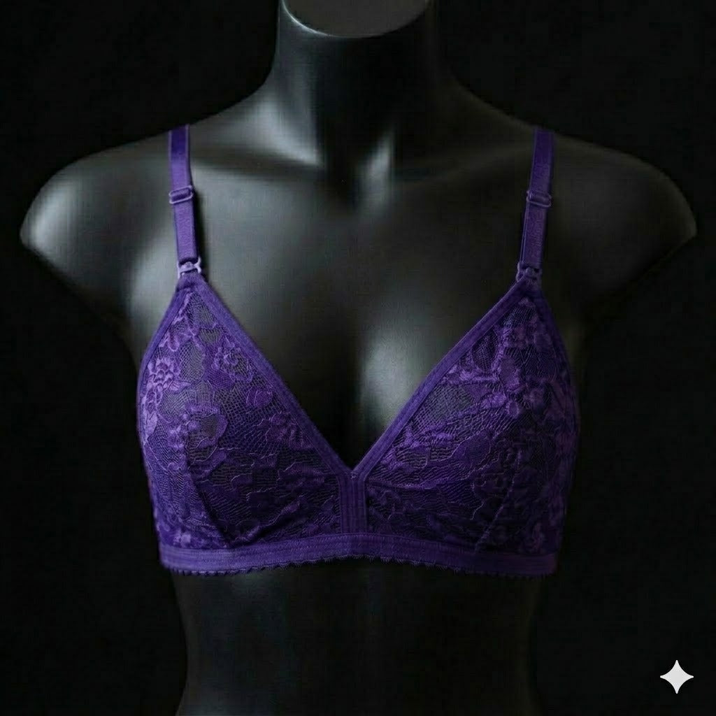 Flourish Net Lace Summer Bralette Collection – Non Padded Soft & Breathable Comfort Wear 128225
