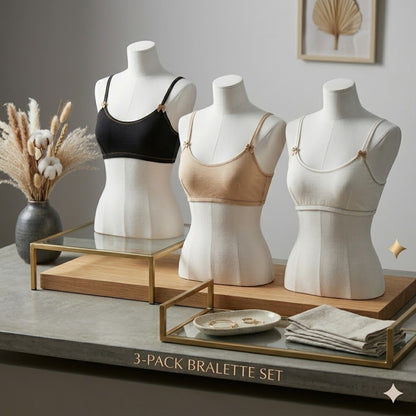Flourish Pack of 3 'The Heart' Seamless Knit Bralette -590