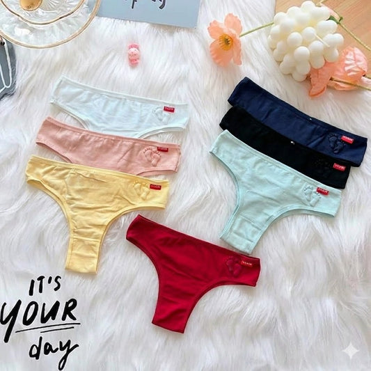 Flourish Pack of 3 Soft Cotton Thong Panty DF5071