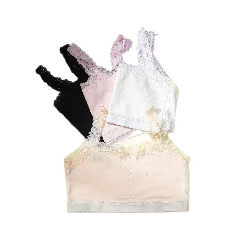Flourish pack of 3 Teenagers Elegant Floral Lace Camisole Bra Pack -K20