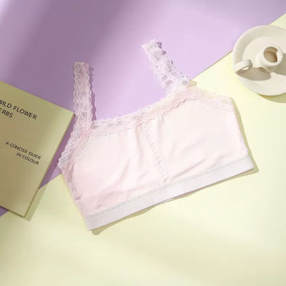 Flourish pack of 3 Teenagers Elegant Floral Lace Camisole Bra Pack -K20