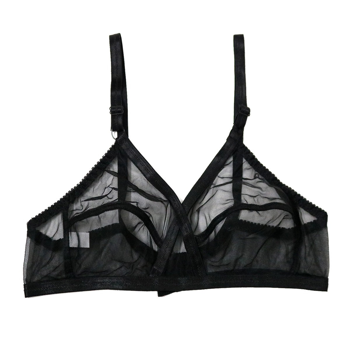 Flourish Non-Padded & Non-Wired Cotton Full Cover Full Net Transparent Bra