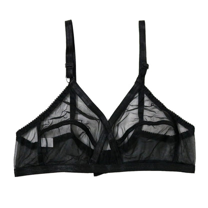 Flourish Non-Padded & Non-Wired Cotton Full Cover Full Net Transparent Bra