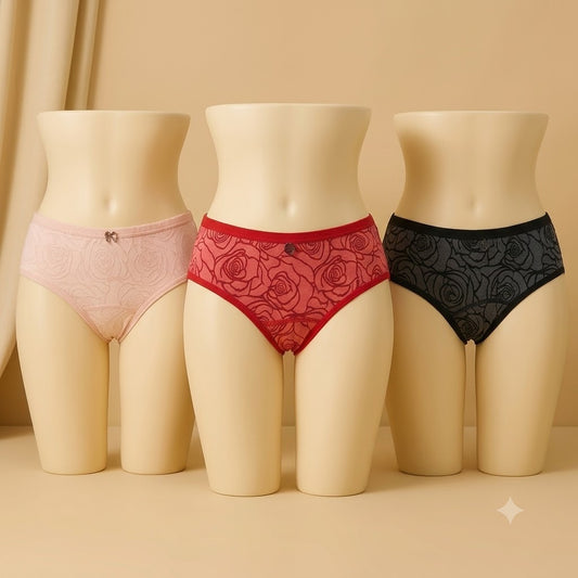 Pack of 5 Women’s Printed Cotton Panty – Soft Breathable Everyday Brief