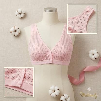 Women's Front Open Maternity Nursing Bra – Soft Cotton Feeding Bra for Pregnancy & Breastfeeding -109