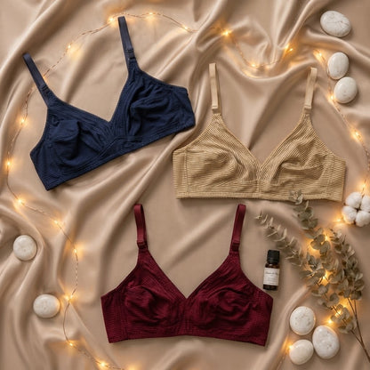 Women's Breathable Non-Padded Non-Wired Malai Silk Jersey Bra – DF1123