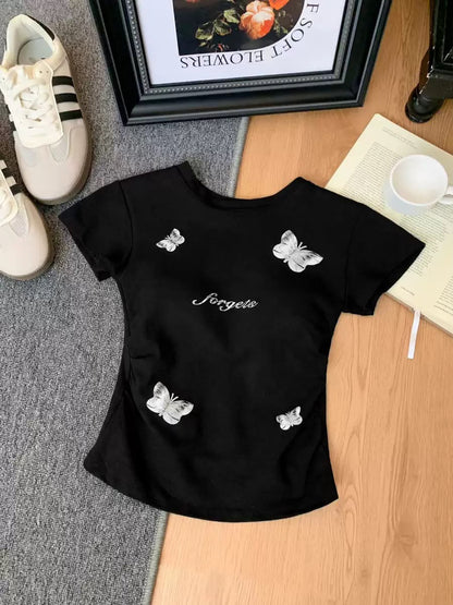 Women’s Butterfly Printed Casual T-Shirt 8507