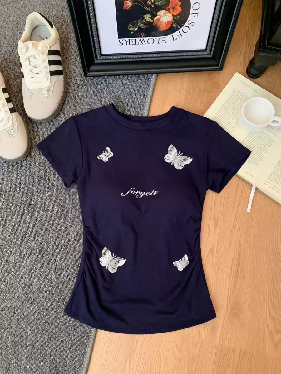 Women’s Butterfly Printed Casual T-Shirt 8507
