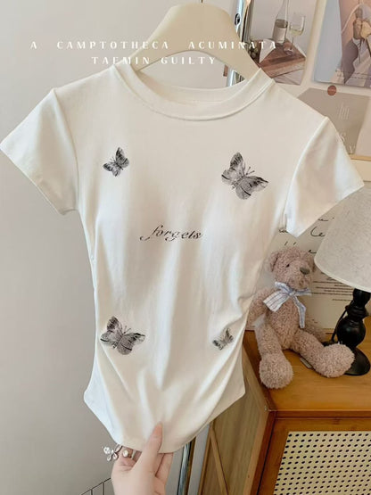 Women’s Butterfly Printed Casual T-Shirt 8507