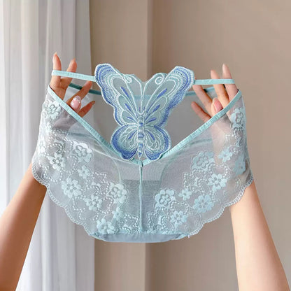 Pack of 3 Women’s Lace Briefs with Butterfly Appliqué –1389