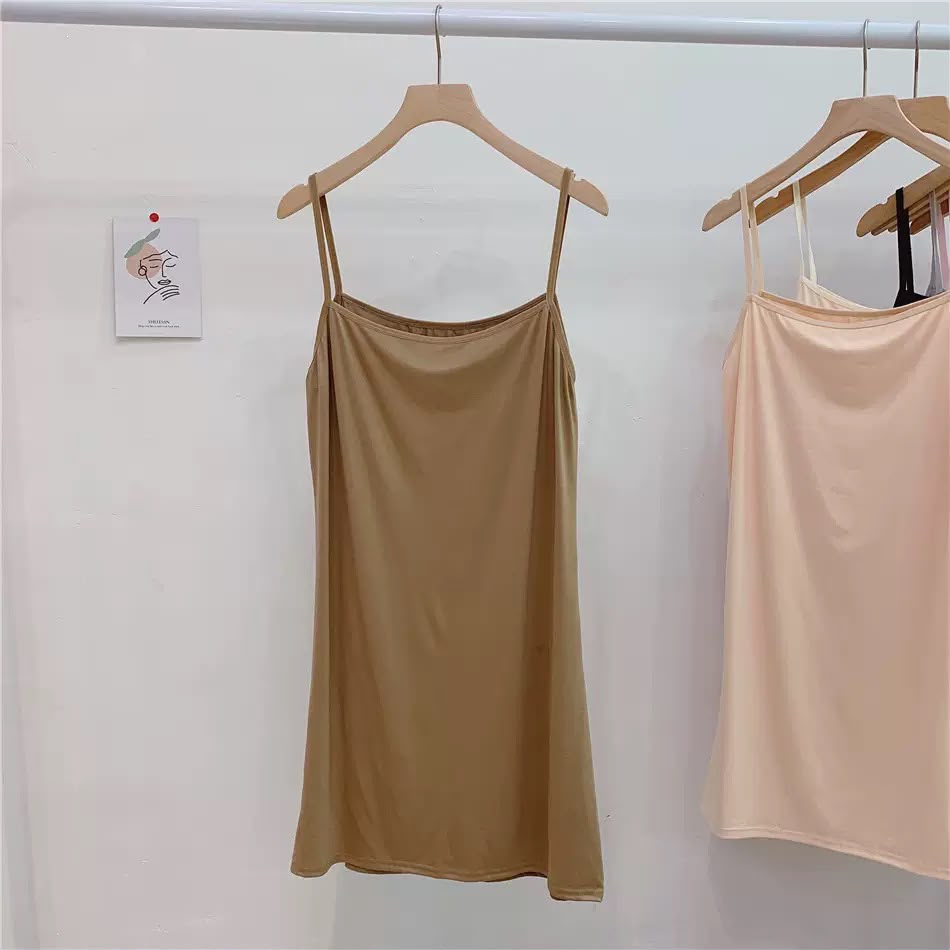 Women's Adjustable Spaghetti Strap Cami Slip Dress – Ultra-Soft Inner Wear & Loungewear-207
