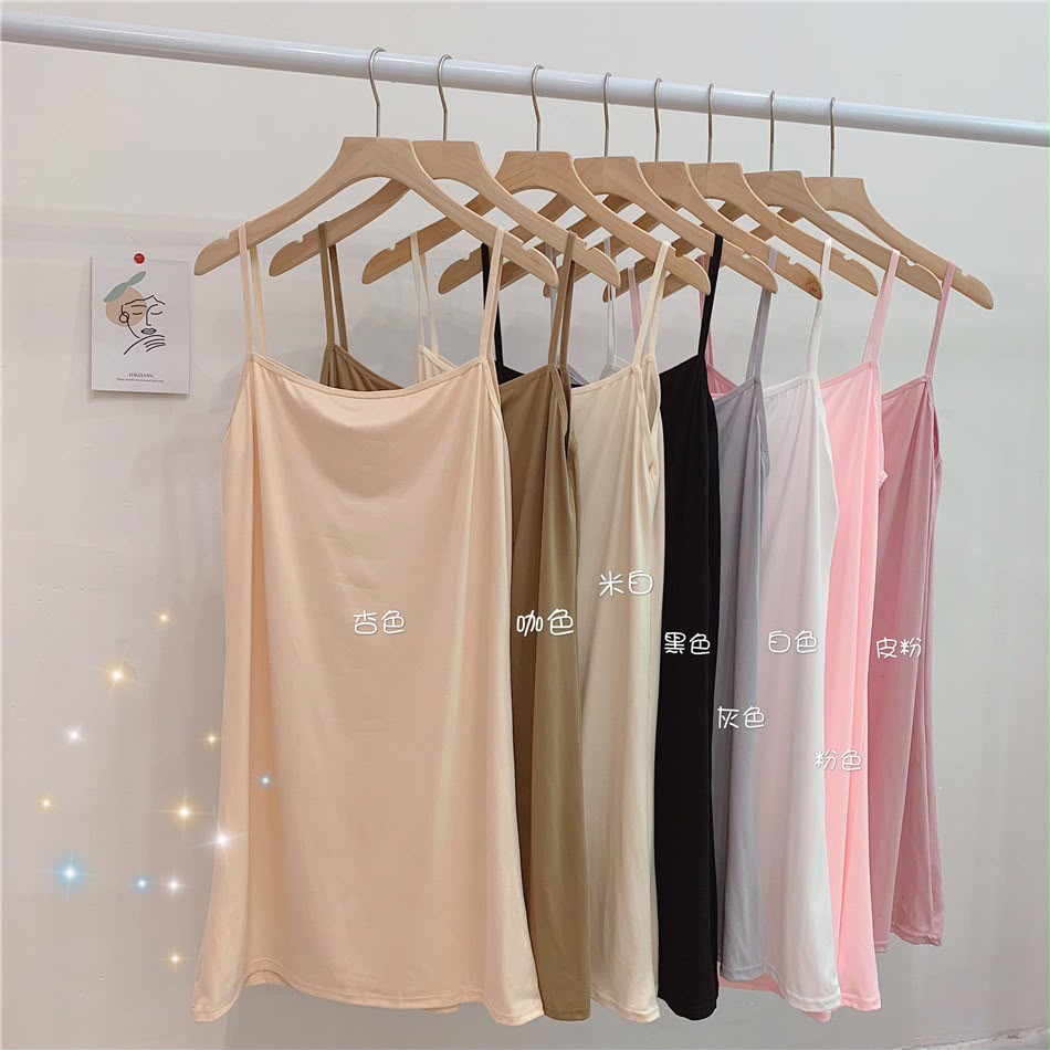 Women's Adjustable Spaghetti Strap Cami Slip Dress – Ultra-Soft Inner Wear & Loungewear-207