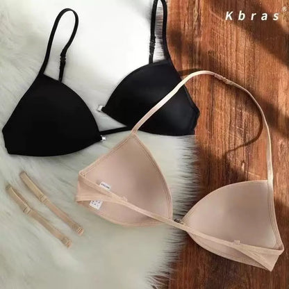 Stylish Front Closure Triangle Cup Bra with Convertible Adjustable Straps -k164