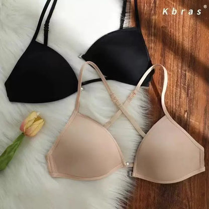 Stylish Front Closure Triangle Cup Bra with Convertible Adjustable Straps -k164