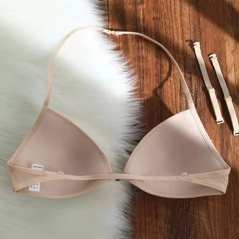 Stylish Front Closure Triangle Cup Bra with Convertible Adjustable Straps -k164