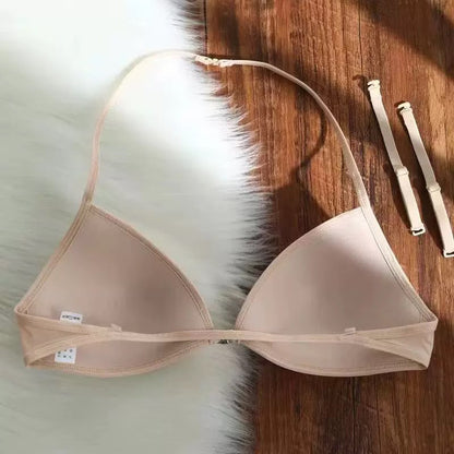 Stylish Front Closure Triangle Cup Bra with Convertible Adjustable Straps -k164