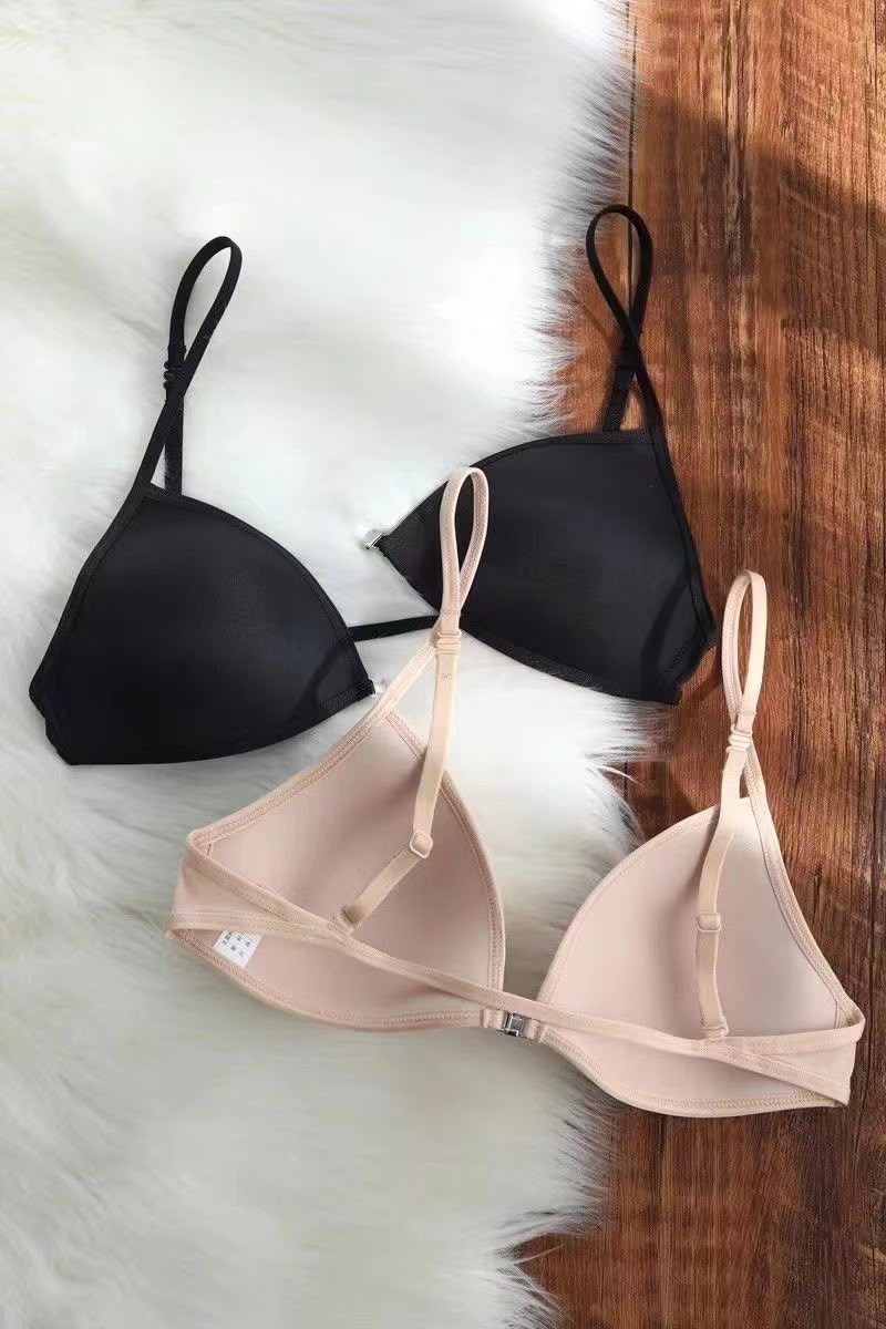 Stylish Front Closure Triangle Cup Bra with Convertible Adjustable Straps -k164
