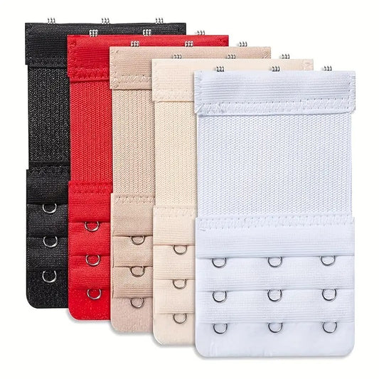 Pack Of 3 Elastic Bra Extender – 3 Rows 3 Hooks Increases Band Size Comfortably