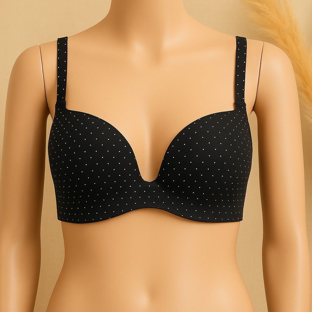 Flourish Premium Wired Padded Polka-Dot Everyday Bra – 7057