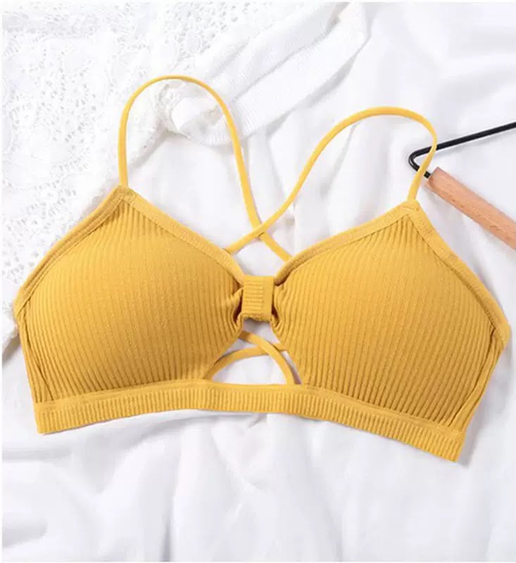 New Ribbed Seamless Bralette – Double Strap Wireless Everyday Comfort Bra