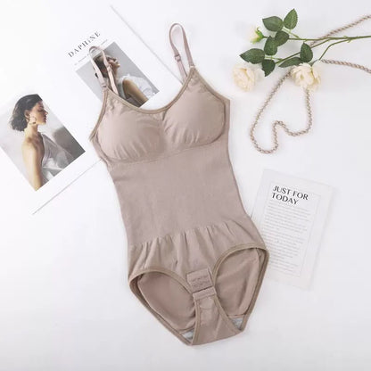 Seamless Tummy Control Padded Bodysuit – Open-Bust Crotch Hook Sculpting Shaper-8026