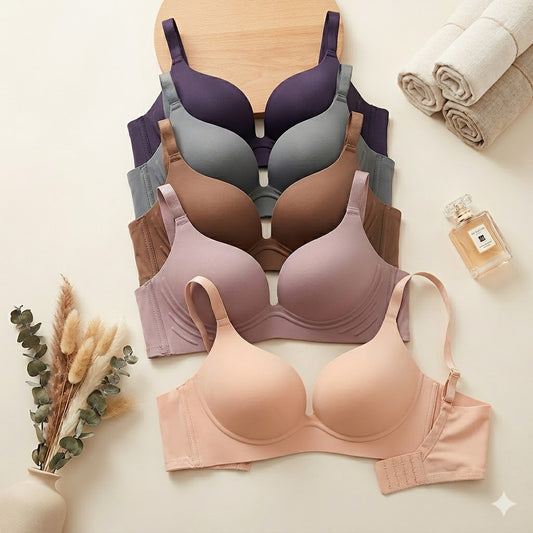 Flourish Pack Of 2 Premium Light Padded Smooth Fit Non-Wired Seamless Bra 2918