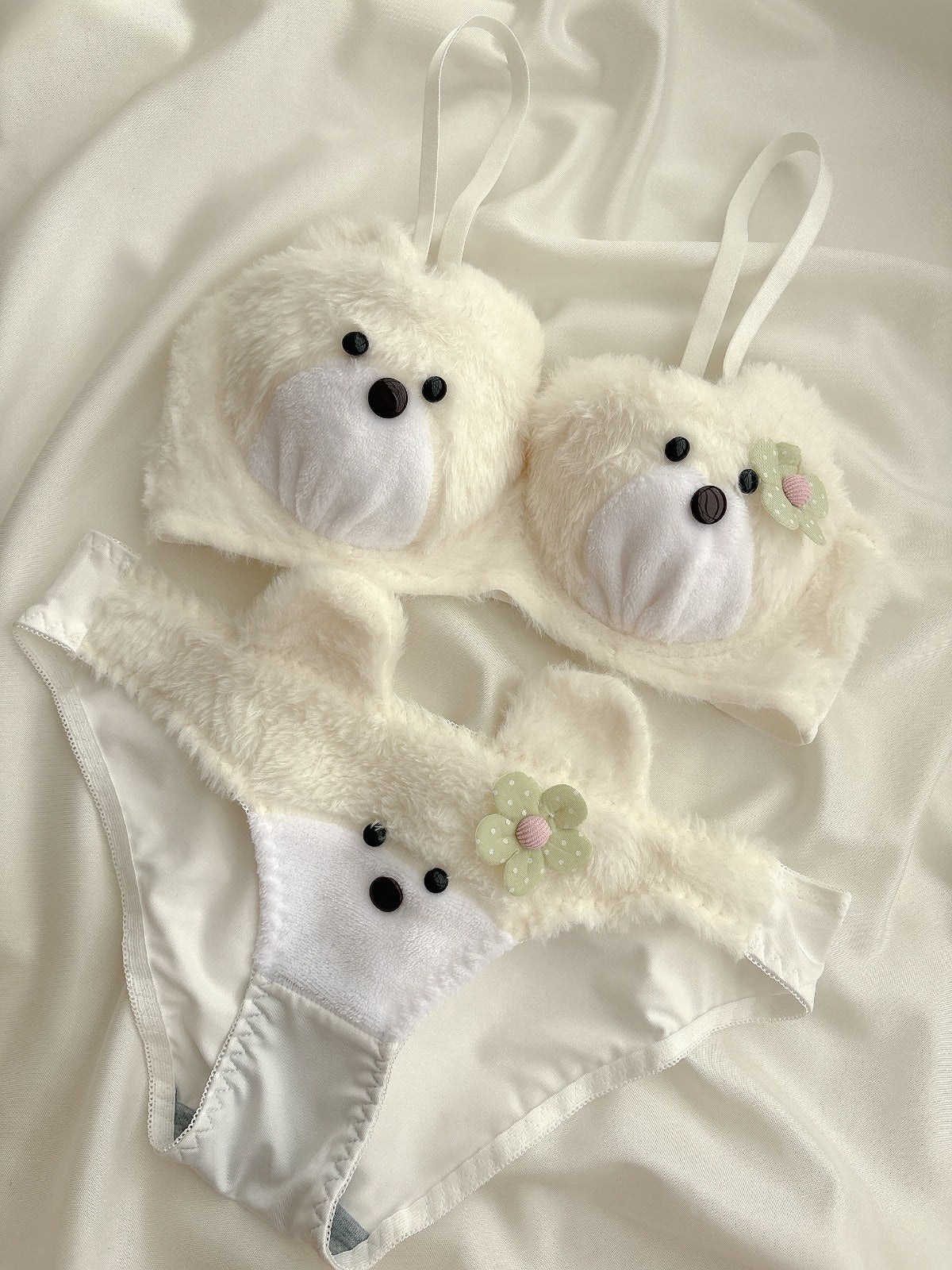New High Quality Sexy Cute Kitty Anime Soft Plush Design Bra & Panty Set E07