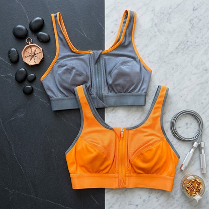 Aura Active: Zen-Zip High-Impact Racerback Bra 99002