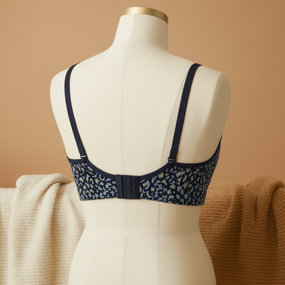 Pack Of 3 Non Padded Leopard Print Cotton Bra – Everyday Comfort Fit