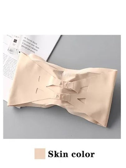 1 Pc Breathable Ice Silk Padded Tube Top Strapless Bra – Adjustable, Wrapped & Summer-Friendly Bra for Women – 660