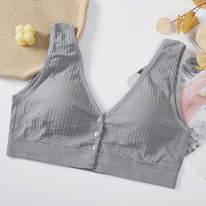 Flourish Front Button Wireless Open Padded Nursing Bra 333