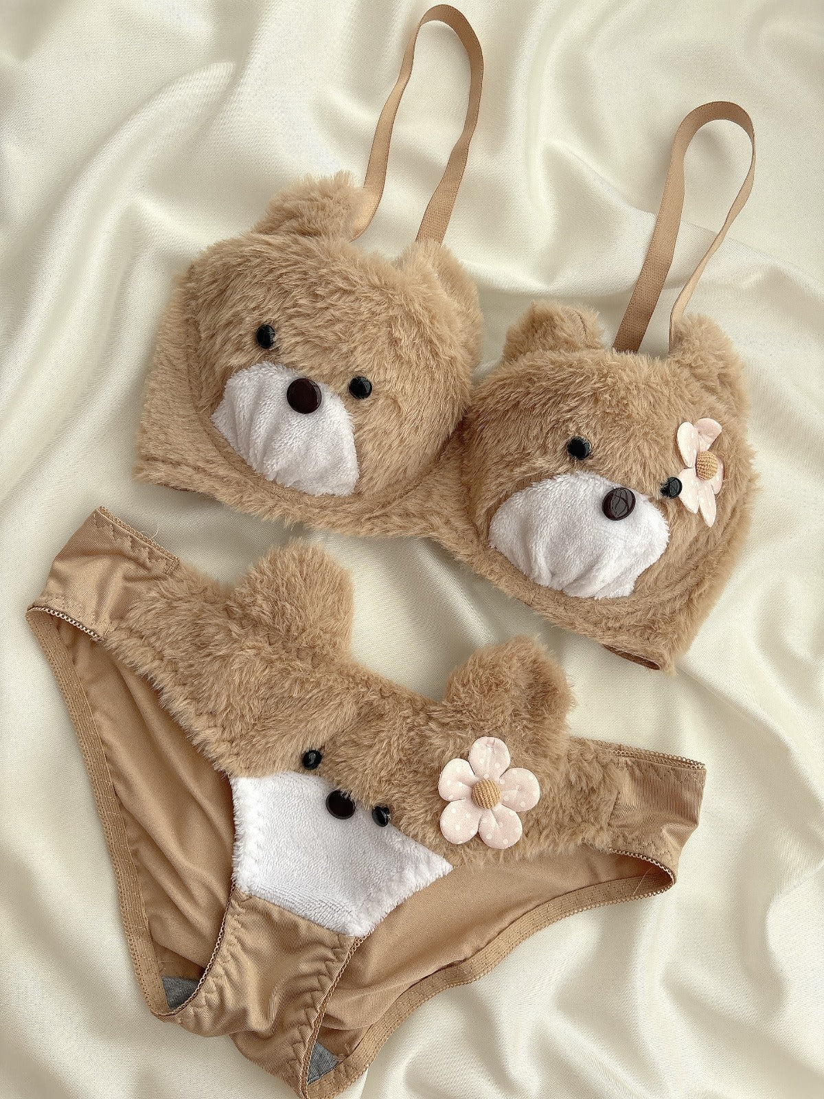 New High Quality Sexy Cute Kitty Anime Soft Plush Design Bra & Panty Set E07