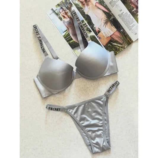 Flourish Signature Padded Bra & Panty Set – Crystal Strap Style 3036