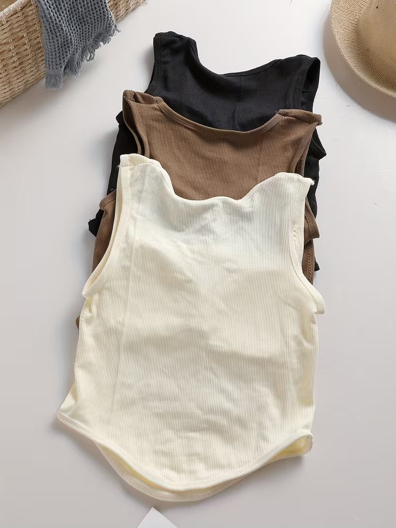 Flourish Pack of 2 Ribbed Cotton Tank Top Set..