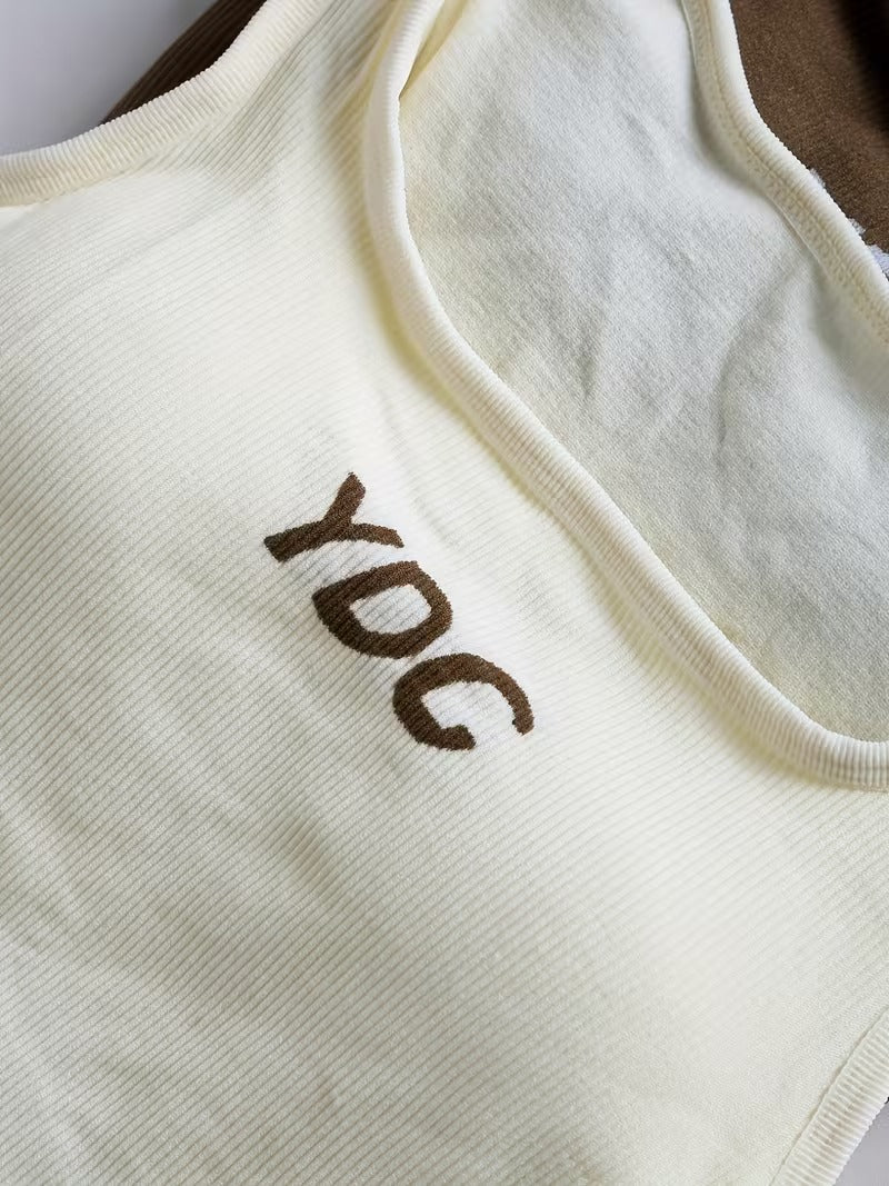 Flourish Pack of 2 Ribbed Cotton Tank Top Set..