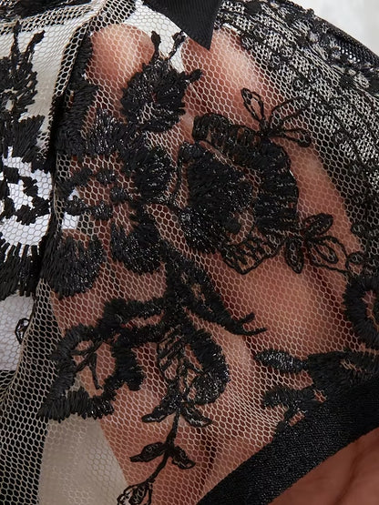 Lingerie Set - Sexy  Flirty Hot  Floral Embroidered Design Perfect for Adults, Novelty & More  Lingerie Sets B024
