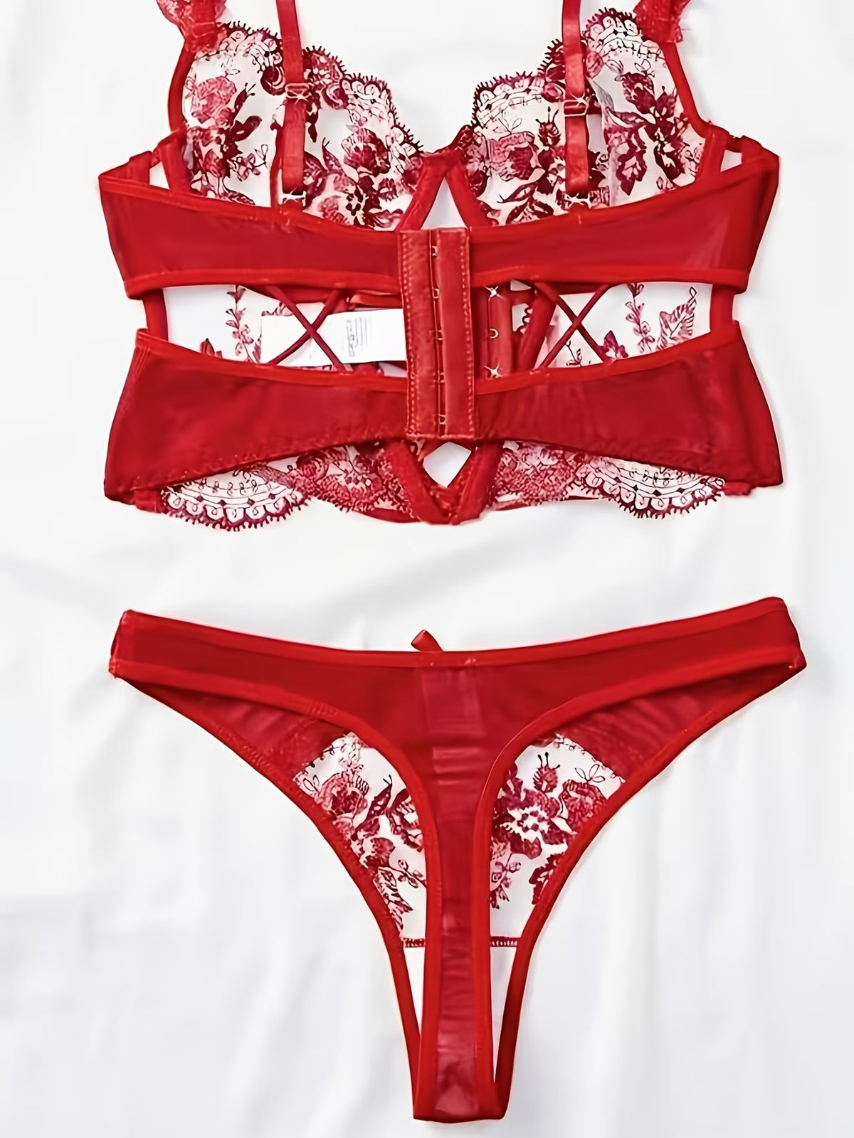 Lingerie Set - Sexy  Flirty Hot  Floral Embroidered Design Perfect for Adults, Novelty & More  Lingerie Sets B024