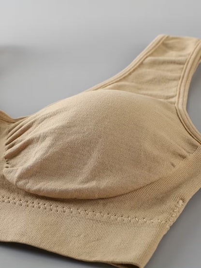 Flourish Pack of 3 Women's Seamless Wireless Comfort Bra – Soft Support Everyday Bralette 008