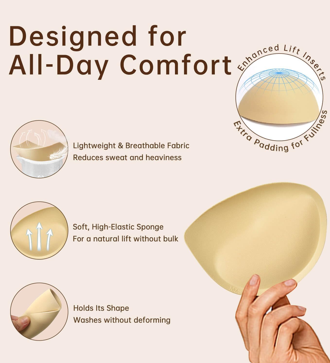 Flourish Soft Silicone Breast Feeding Pads – Invisible Nursing Inserts for Smooth Shape & Comfort