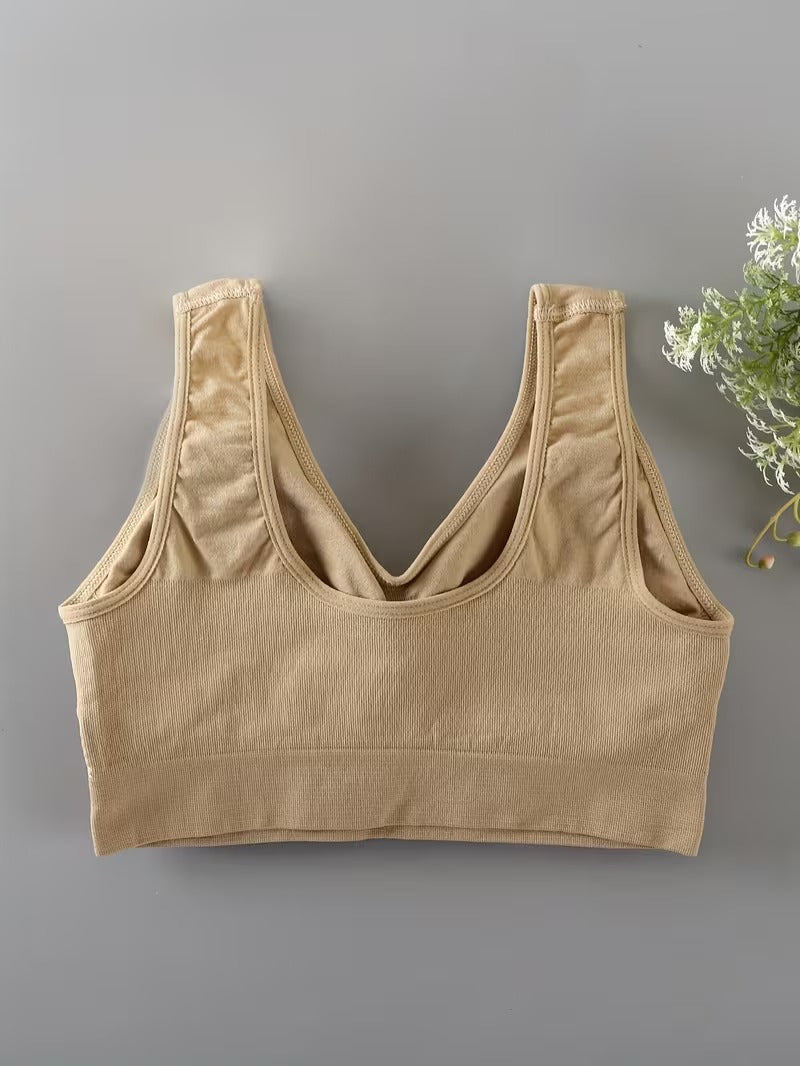 Flourish Pack of 3 Women's Seamless Wireless Comfort Bra – Soft Support Everyday Bralette 008
