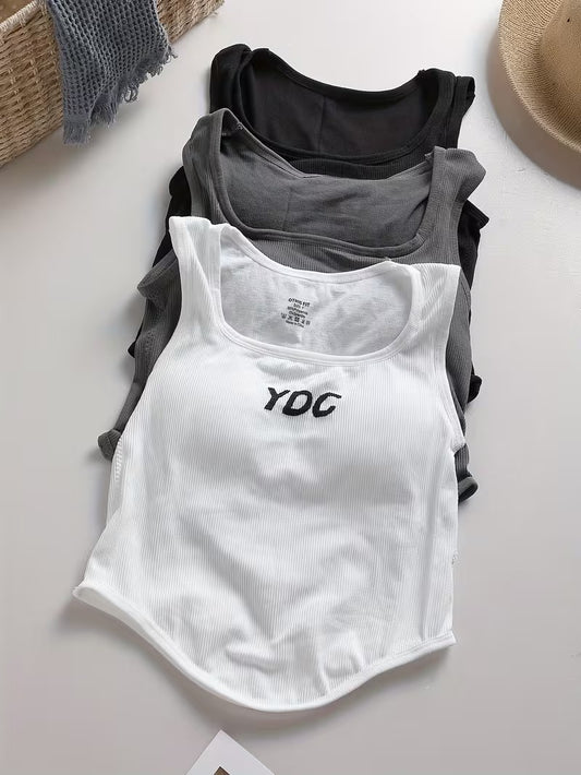 Flourish Pack of 2 Ribbed Cotton Tank Top Set..