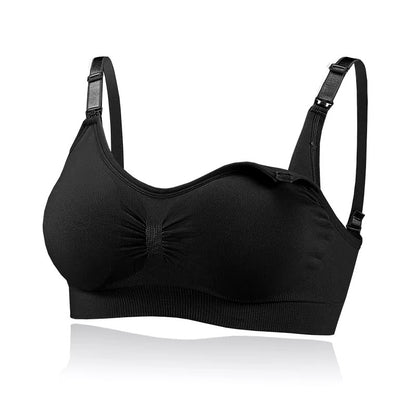 Flourish Front Open Padded Seamless Maternity Nursing Bra – Cotton Comfort with Adjustable Straps & Back Hook 009