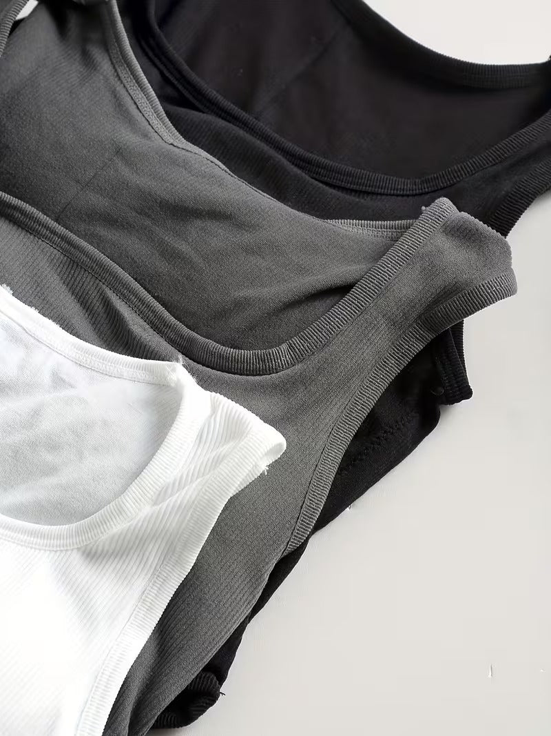 Flourish Pack of 2 Ribbed Cotton Tank Top Set..